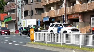 【下り坂光電管ネズミ捕り】突然目の前に現れる警察官にアメ車の陽キャ軍団が青ざめる！これからジェットスキーでブチ上げようとするもその前にスピード違反で警察官からキツーイお灸が（笑）他・ネズミ捕り4連発！ [upl. by Hakan29]