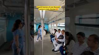 Awesome Interiors of only MonoRail train in India Mumbai ❤️ [upl. by Suolkcin]