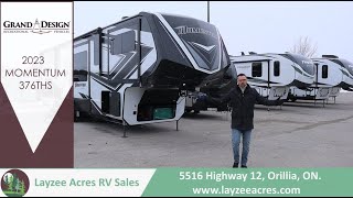 2023 Grand Design Momentum 376THS  Whats cooler than being cool  Layzee Acres RV Sales [upl. by Tihw331]