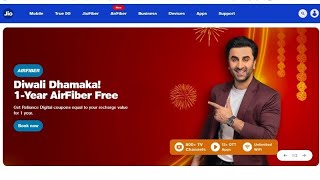 Jio AirFiber New Diwali Offer  1 Year Free AirFiber Offer  Jio Diwali Offer 2024 [upl. by Ennyletak]