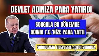 DEVLET ADINIZA PARA YATIRDI SORGULAMA E DEVLETTE AÃ‡ILDI NASIL SORGULANIR SORGULA PARANI CEK [upl. by Marcy]