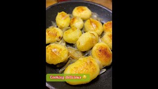 Delicious potatoes with onionsfried potato recipeshorts [upl. by Nee104]