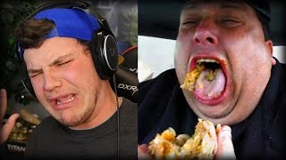 MAN ATTEMPTS TO EAT FOUR BURGERS AT ONCE [upl. by Mehala880]