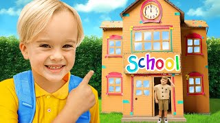 Cardboard School Adventure for kids [upl. by Auqinimod]