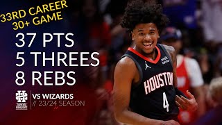 Jalen Green 37 pts 5 threes 8 rebs vs Wizards 2324 season [upl. by Teufert679]