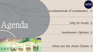 Fundamentals of Investment Why to Invest Investment Options What are the Asset Classes [upl. by Kcuhc]