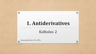 Kalk2 3 Antiderivativepart 3 [upl. by Werdnaed]