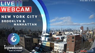 New York Live cam  Brooklyn amp Manhattan [upl. by Pardoes139]