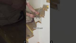 Part II zum Thema Schablonen anfertigen 📐 renovation woodworking renovieren wood treppen diy [upl. by Wenona]