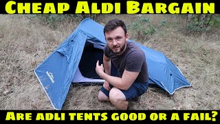 £30 lightweight 2 person tent Aldi Adventurridge is it any good [upl. by Kcirdehs]