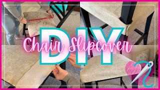 DIY Chair Slipcover  How to Make Custom Chair Slipcover  Easy Slipcover Tutorial  The CrafT Home [upl. by Eissirhc]