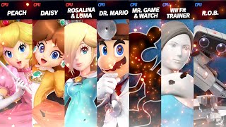 Peach amp Daisy amp Rosalina Super Mario vs Dr Mario amp Mr Game amp Watch amp Wii Fit Trainer amp ROB [upl. by Madea829]