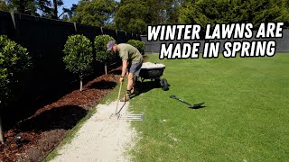 How Im fixing soggy areas of my lawn [upl. by Ylicec]