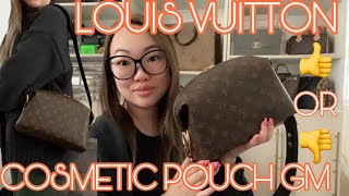 THE NEW LOUIS VUITTON COSMETIC POUCH GM UNBOXING  PERFECT DIY CROSSBODY amp SHOULDER BAG  M46458 [upl. by Yaral320]