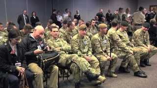 British Wounded Warriors Visit Army National Guard [upl. by Ekusuy]