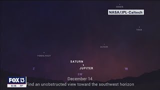 Christmas star How to see the JupiterSaturn conjunction closest since 1623 [upl. by Studdard]