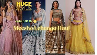 Meesho Designer Lehenga Starting Rs 670 😱 meesholehengareview lehengahaul [upl. by Nahtaj649]