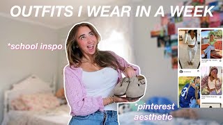 OUTFITS I WEAR IN A WEEKschool outfit insp [upl. by Conti]