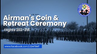 USAF BMT Airmans Coin and Retreat Ceremony Flights 202218  March 6 2024 [upl. by Mercedes777]