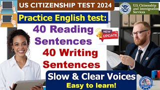 US Citizenship 2024  Master the USCIS Official Sentences for English Reading and Writing Test [upl. by Whitaker]