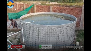 DIY Tank Setup  Tarpaulin  Recirculating Aqua Sy  RAS Bioflock  Farming  Business  Startup [upl. by Lytsirk95]