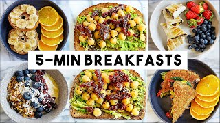 EASY 5MINUTE BREAKFAST IDEAS vegan [upl. by Hedley268]