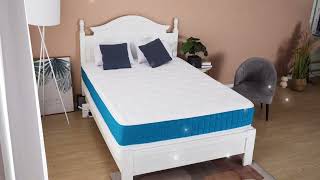 10 Inch Hybrid Mattress Bed in a Box Medium Firm Gel Memory Foam Mattress [upl. by Muhammad]