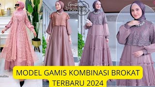 MODEL GAMIS KOMBINASI BROKAT TERBARU 2024 [upl. by Rozelle]