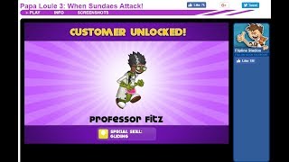 Papa louie 3 Walkthrough Level 7 Rescue Professor Fitz [upl. by Onidranreb713]