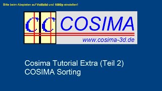 Cosima Sorting Tutorial [upl. by Branscum]