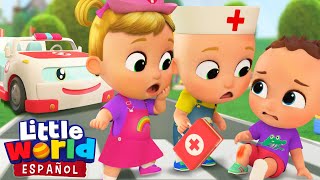 Las Ruedas de la Ambulancia  Little World Español  Canciones Infantiles para Aprender [upl. by Pani]