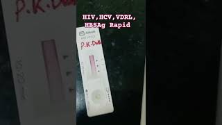 Serology Rapid Test HBsAg HCV HIV ampVDRL Test mltpathsala [upl. by Epuladaugairam]