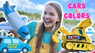 Toddler Learning Video  Learn Colors amp Vehicles for Kids  Best Toy Learning Video for Toddlers [upl. by Gnohc]