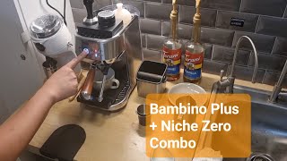 Breville Bambino Plus and Niche Zero workflow quick video [upl. by Marnia]