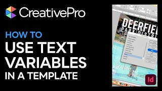 InDesign How to Use Text Variables in a Template Video Tutorial [upl. by Charin696]