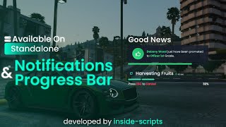 FiveM  Notifications amp Progress Bar Script STANDALONE [upl. by Kery979]