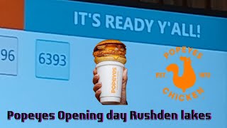 Popeyes opening day 🍔 🍔 at Rushden lakes [upl. by Purdy]