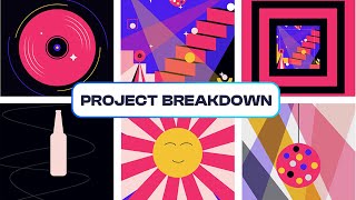 Motion graphics project breakdown  Party Project [upl. by Euqirrne712]