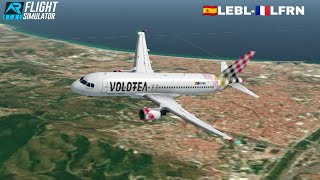 Real Flight Simulator  Volotea A320200 BarcelonaLEBLRennesLFRN 1h20min [upl. by Babbette]