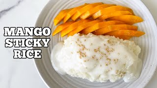 MANGO STICKY RICE made in a rice cooker [upl. by Ehsom]