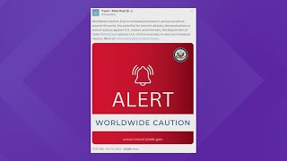 US State Department issues a worldwide travel warning [upl. by Canter624]