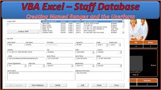 Staff Database  VBA Staff Registration Userform [upl. by Aime]