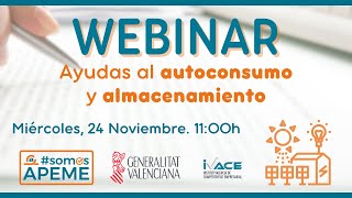 Webinar Ayudas autoconsumo y almacenamiento [upl. by Eniamerej]