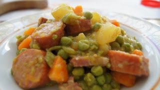 winterliche deftige Erbsensuppe Eintopf  Rezept mit Anleitung [upl. by Aseral145]