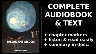 The Ancient Wisdom 💡 By Annie Besant FULL Audiobook [upl. by Borek737]