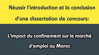 Réussir lintroduction et la conclusion dune dissertation  concours du ministère des Finances [upl. by Allebasi237]