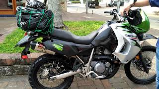 Kawasaki klr 650 prueba de sonido exosto akrapovic R77 cromado [upl. by Medea]