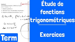 Exercices  Étude de fonctions trigonométriques [upl. by Ahusoj416]