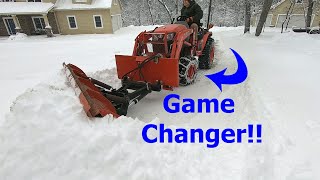 Tire chains on Kubota B2601 [upl. by Oemac]