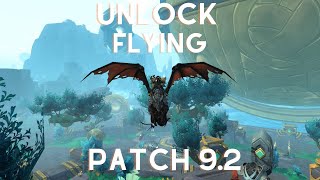 How To Unlock Flying In Zereth Mortis Zone Patch 92WoW Shadowlands [upl. by Ayotl883]